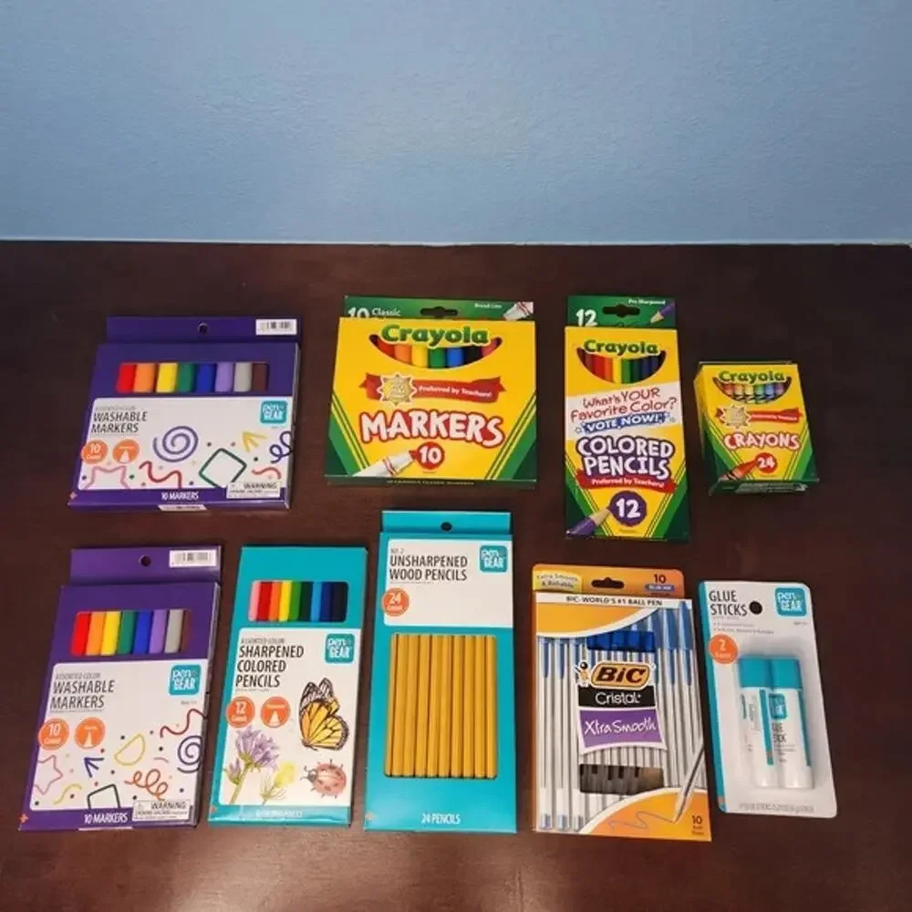 Crayola Creative Essentials Pack with Markers and Pencils Bundle of 9 Items